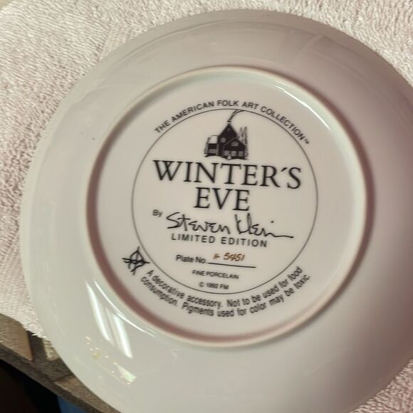 Winters Eve Decorative Plate by Steven Klein - Picture 2 of 3